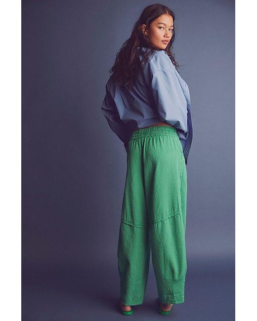 Free People Blue Something Good Pull-On Barrel Pants