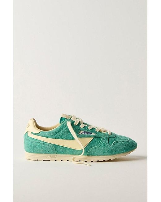 Autry Green Windspin Low Suede Sneakers