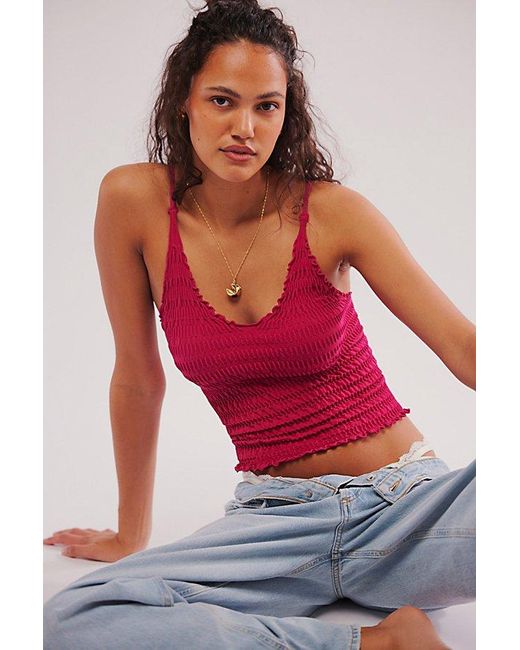 Intimately By Free People Red Pucker Up Seamless Cami