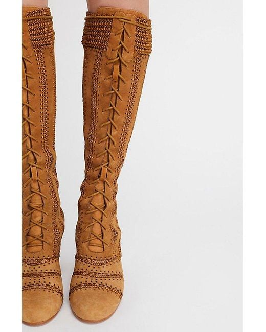 Free People Brown Blaire Lace-up Boots