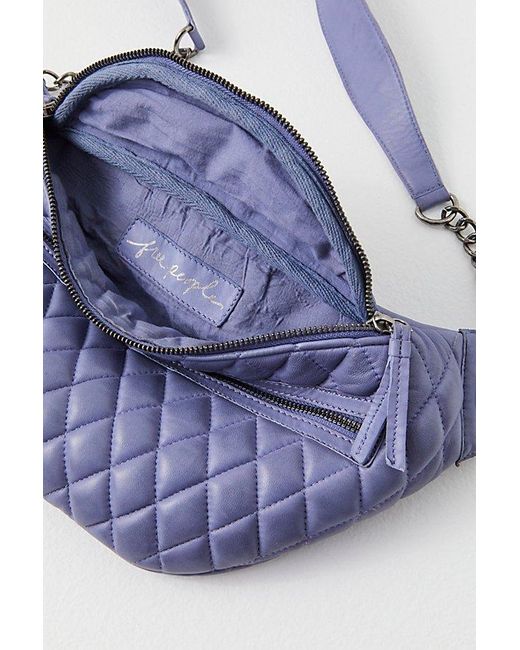Free People Blue Quin Quilted Sling