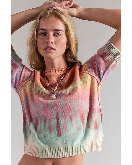 Free People Multicolor Twilight Cashmere Tee