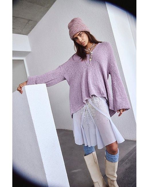 Free People Purple Ren Sweater Pullover