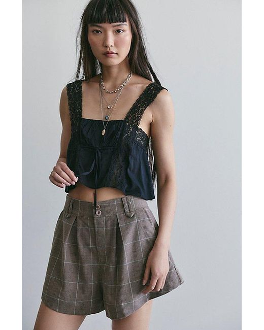 Free People Multicolor Marina Menswear Trouser Shorts