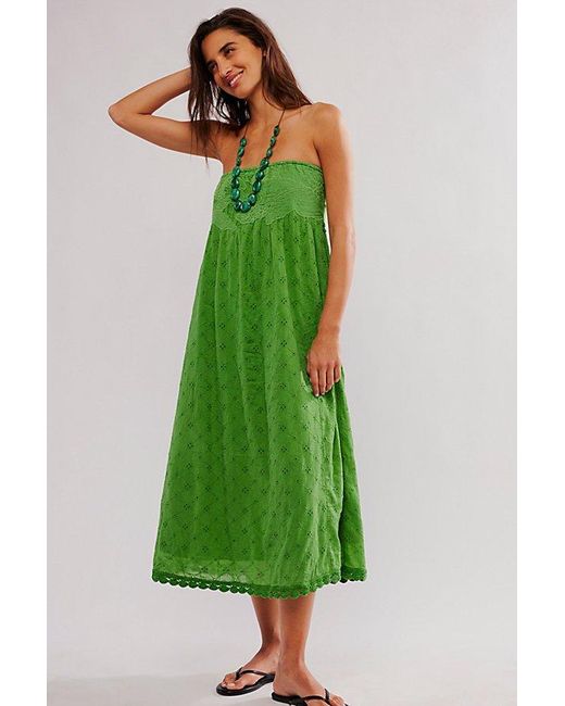 Free People Green Meant To Be Midi Dress