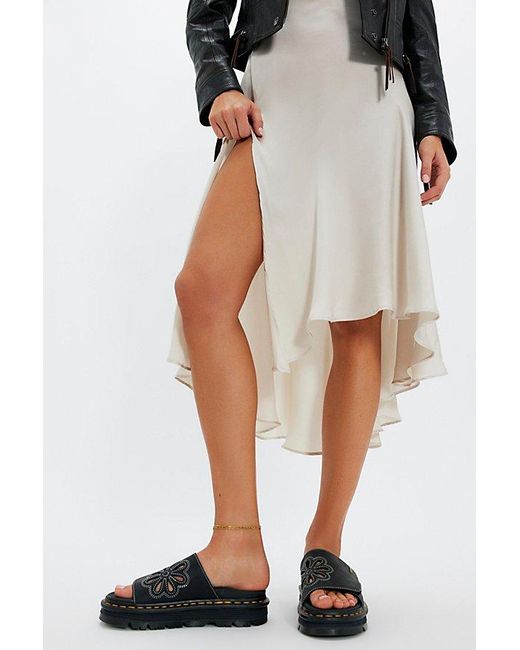 Dr. Martens Black Zebzag Slides