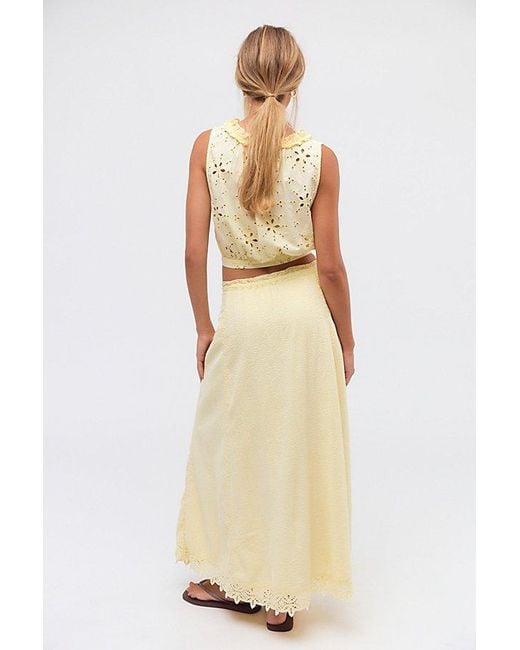 Free People Natural Madelyn Cotton Maxi Skirt Set