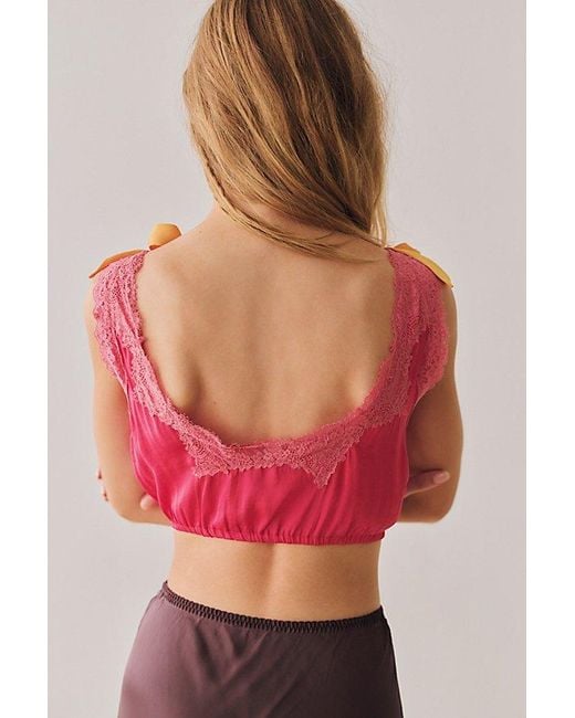 Intimately By Free People Red It's Romantic Brami Top By