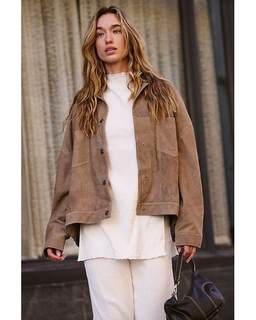 Free People Brown Opal Swing Suede Jacket