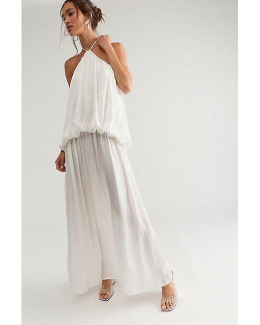 Third Form White Dreamt Halter Maxi Dress