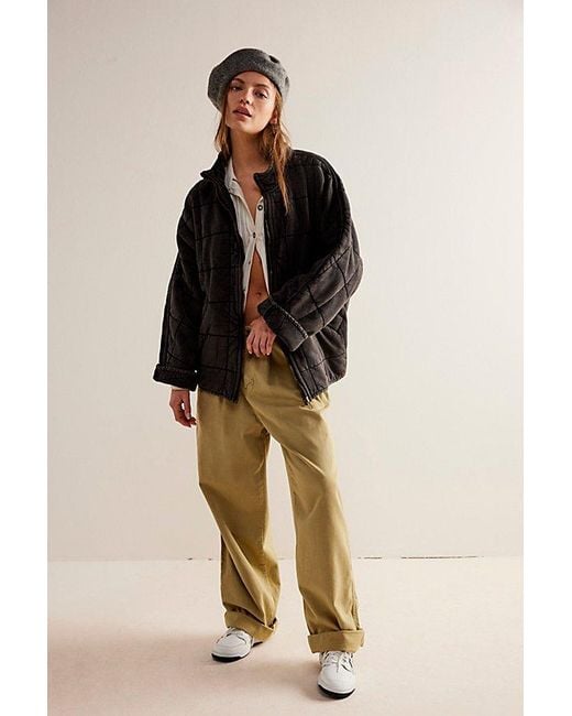 Free People Dolman Quilted Knit Jacket At In Black, Size: Small