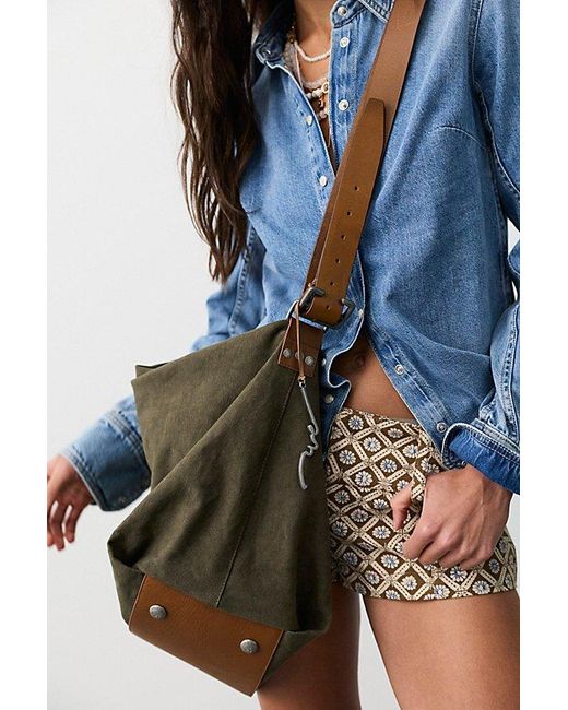 Free People Green Preston Sling Bag