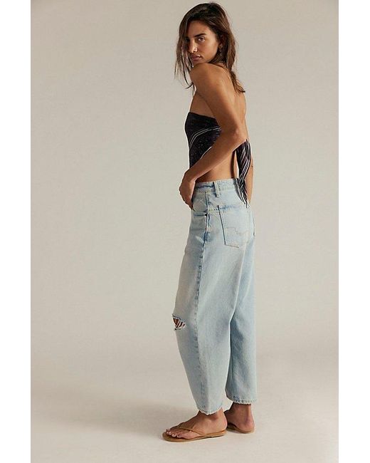 Free People Gray Deep Trance Dropped Boyfriend Jeans