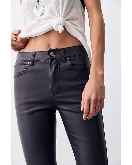 Free People Blue Double Knot High-Rise Vegan Straight Bootcut Jeans