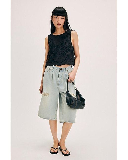 Free People Faded Gardens Tank in Black | Lyst