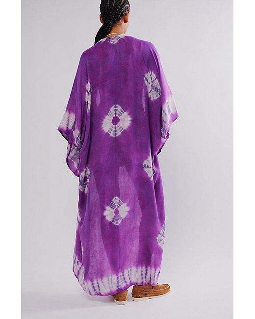 Free People Purple Spellbound Tie Dye Kimono