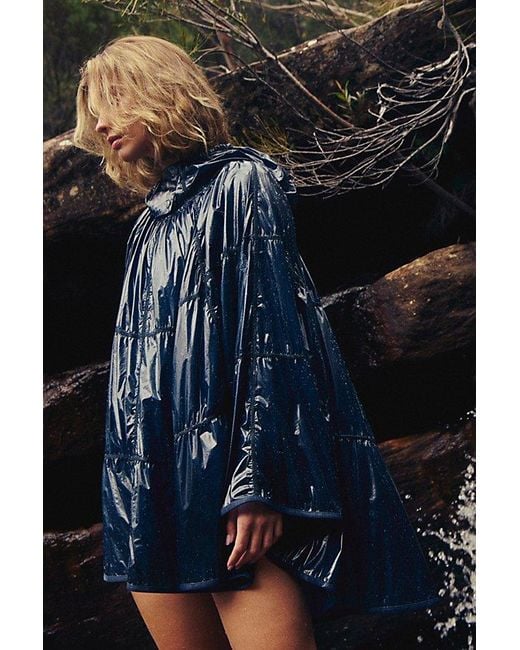 Fp Movement Green Rain Drop Packable Poncho