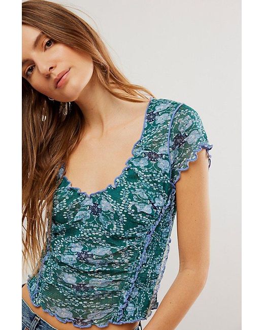 Free People Blue Oh My Baby Tee