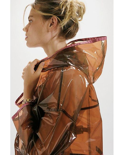 Free People Brown Xanadu Magic Raincoat Jacket