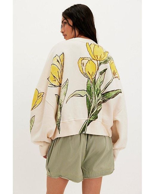 Free People Natural Gaia Sweatshirt