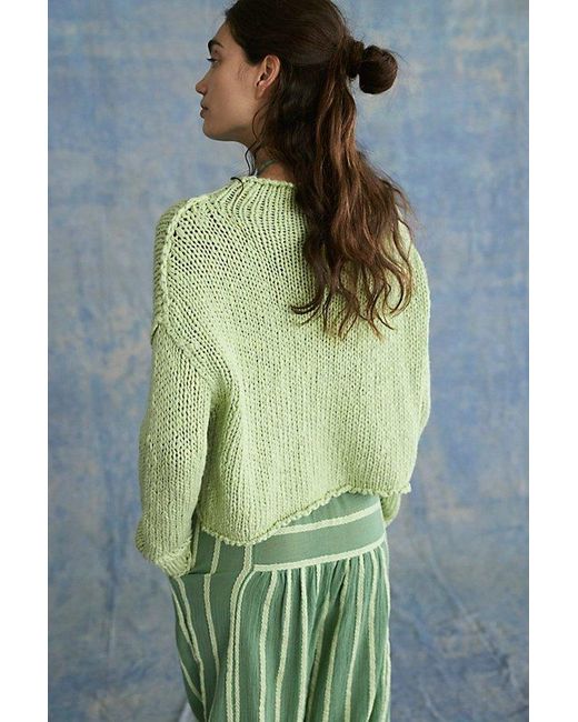Free People Green Opal Rollneck Knit Jumper