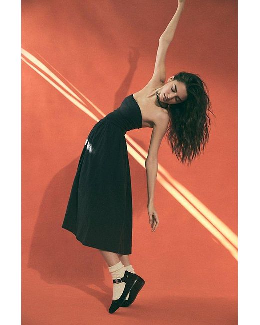 free-est Blue Onda Drop-waist Tube Midi