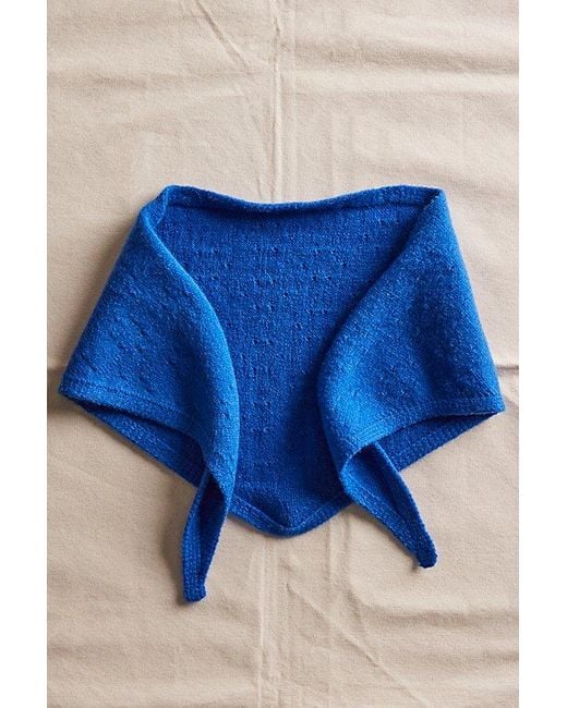 Free People Blue Essential Triangle Scarf