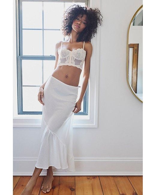 Intimately By Free People Black Sweet On You Bias-Cut Maxi Slip Skirt