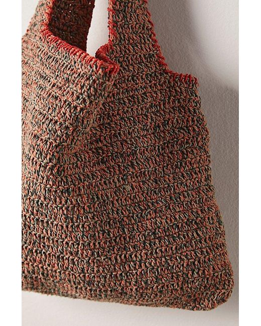 Free People Red Got Me In Stitches Tote