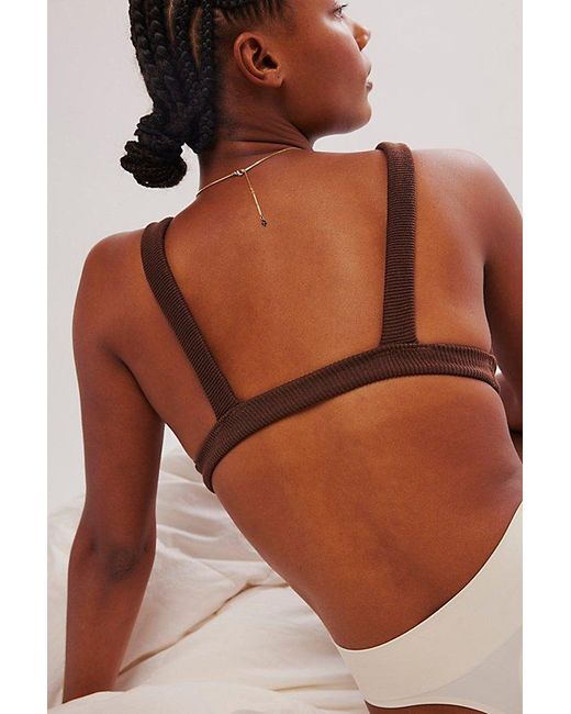 Intimately By Free People Brown All Day Rib Triangle Bralette