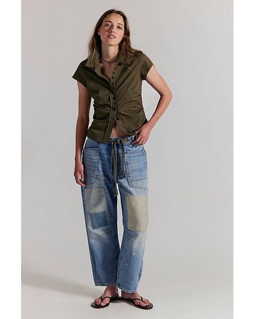 Free People Green Maude Tiny Top
