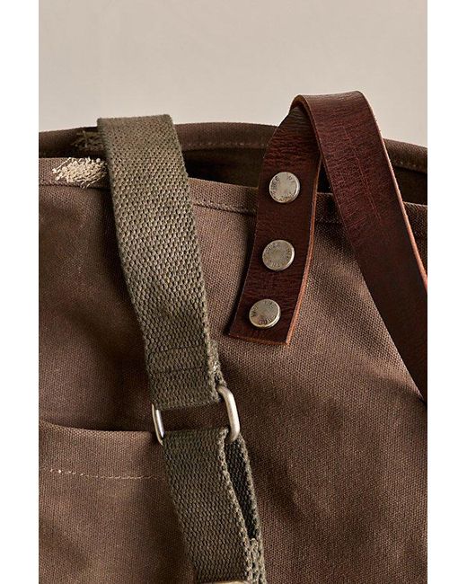 Free People Brown Preston Canvas Bag