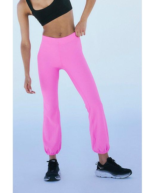 Free People Pink Lets Bounce Pants Ribbed
