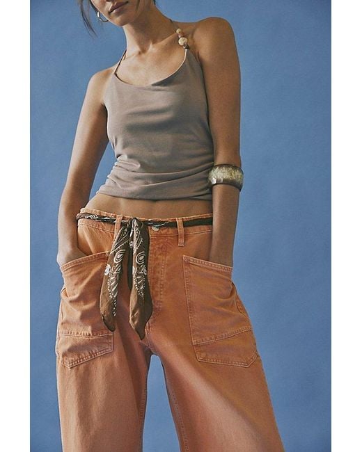 Free People Brown Minimalist Moxie Barrel Jeans