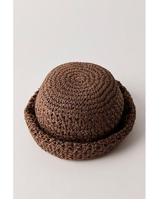 Free People Brown Sailor Straw Hat