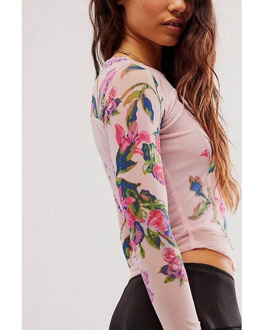Free People Multicolor Betty's Garden Top At In Pink Combo, Size: Xs