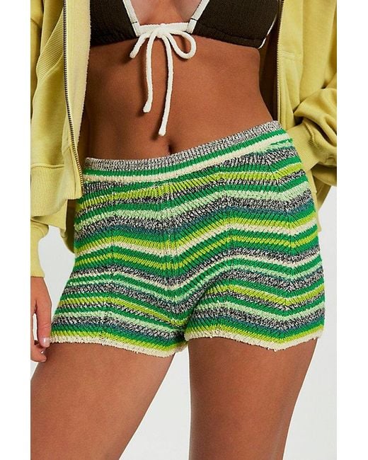 Free People Green Marisol Micro Shorts