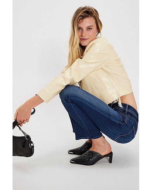 Mother Blue The Hustler Ankle Flare Jeans