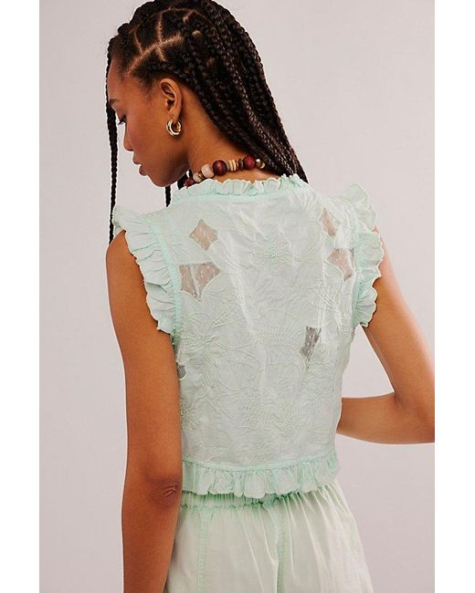 Free People Green All The Ways Top