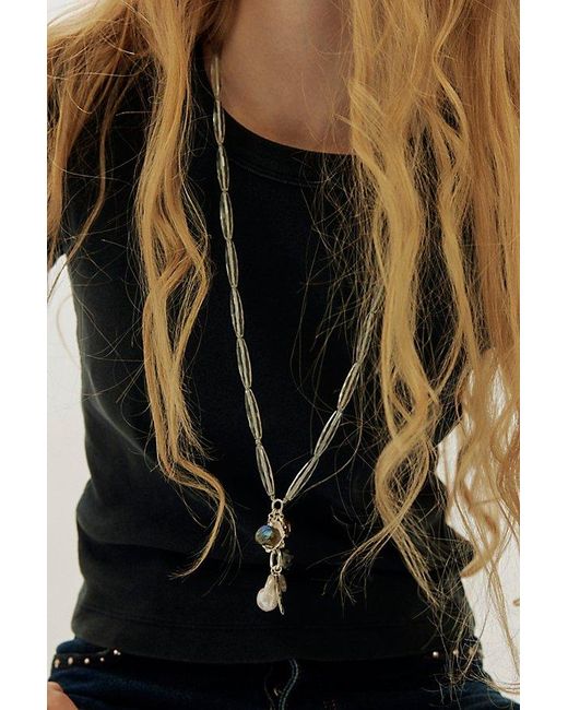Chan Luu Black Quartz Dangle Necklace