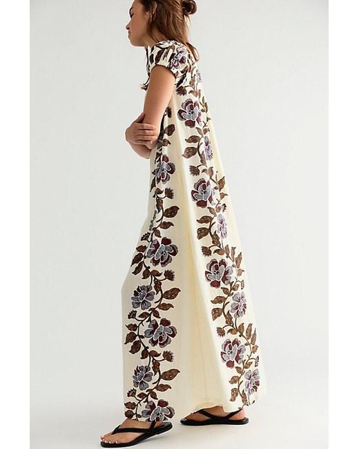 free-est Natural Amory One-Piece Printed Jumpsuit By