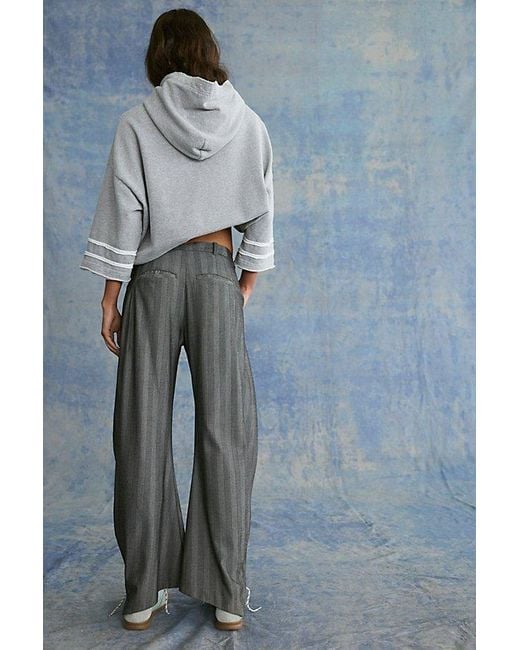 Free People Black Spotlight Menswear Barrel Trousers