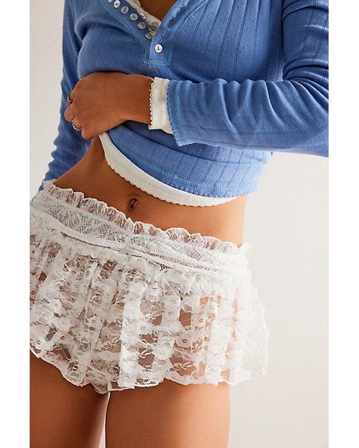 Free People Blue House Party Micro Shortie