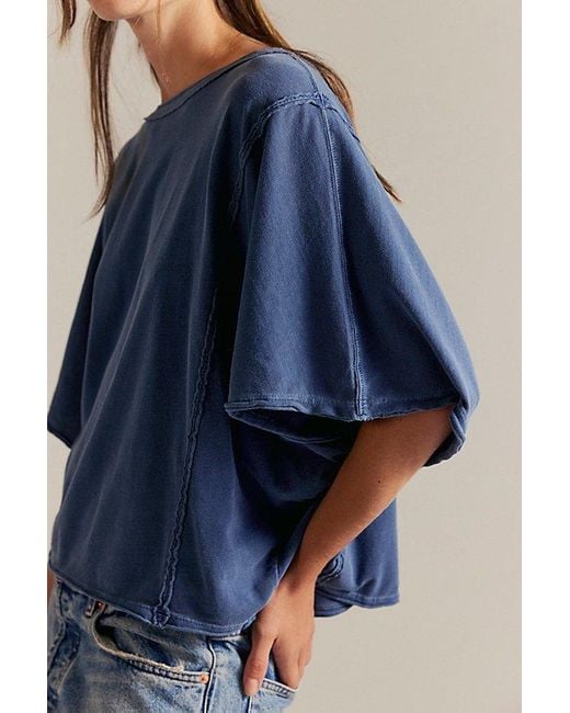 Free People Blue Next Level Tee