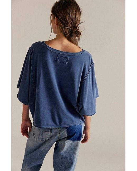 Free People Blue Next Level Tee
