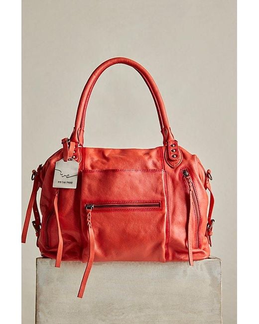 Free People Red Emerson Tote Bag