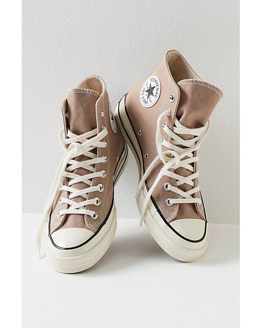 Converse Natural Chuck 70 Recycled Canvas Hi-Top Sneakers