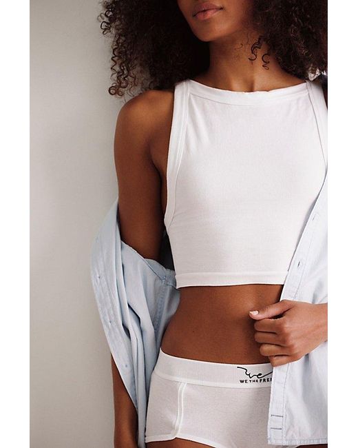 Intimately By Free People Multicolor Simply Soft Low-Arm Crop Top By