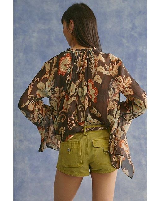 Free People Green Calipsa Micro Cargo Shorts