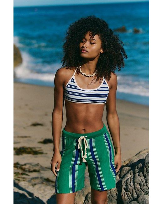 free-est Blue Surfs Up Sweater Shorts By